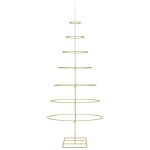 Albero di Natale in metallo con supporto-Decorazioni natalizie Oro 210 cm 636629