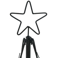 Albero a Cono di Natale con supporto Nero 60 cm Acciaio 42019157