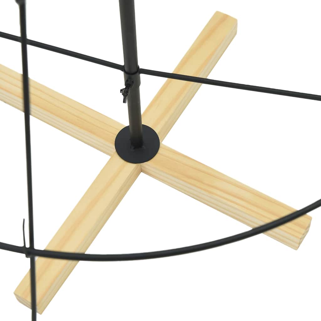 Albero a Cono di Natale con supporto-Decorazioni natalizie Nero 150 cm Acciaio