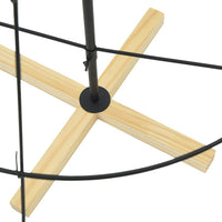 Albero a Cono di Natale con supporto-Decorazioni natalizie Nero 150 cm Acciaio