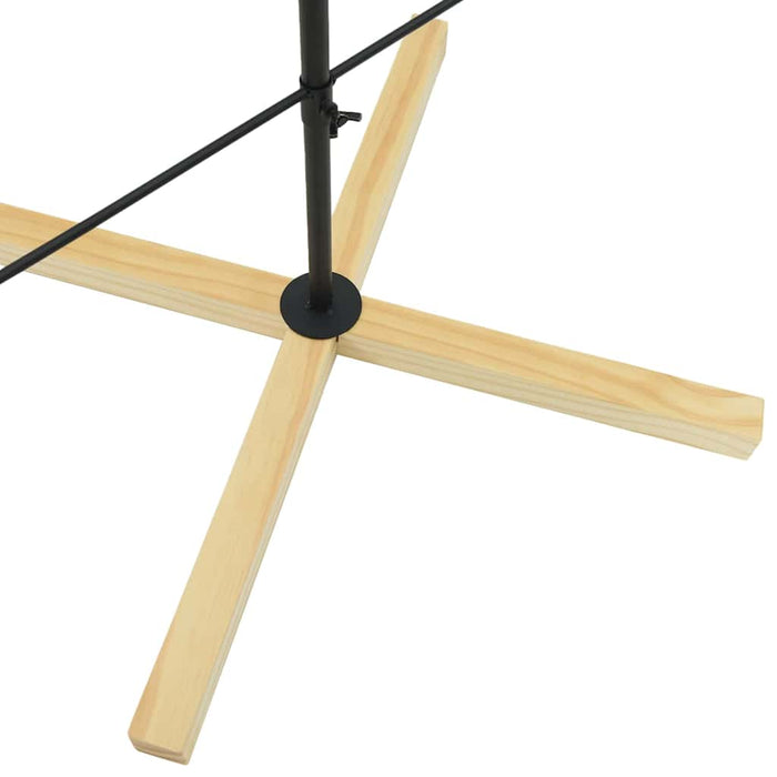 Albero a Cono di Natale con supporto Nero 210 cm Acciaio 42019162