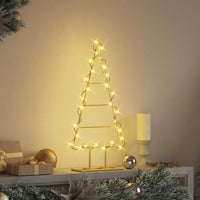Albero di Natale in metallo con supporto Oro 60 cm 42019163