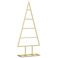 Albero di Natale in metallo con supporto-Decorazioni natalizie Oro 60 cm 368162