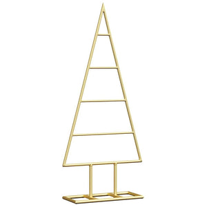 Albero di Natale in metallo con supporto Oro 60 cm 42019163
