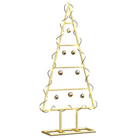 Albero di Natale in metallo con supporto Oro 60 cm 42019163