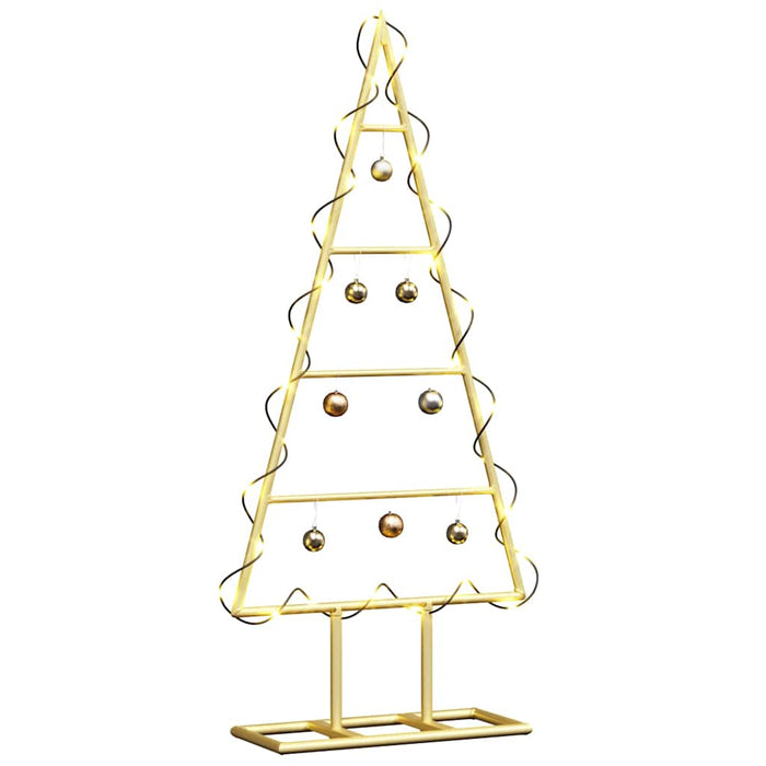 Albero di Natale in metallo con supporto Oro 60 cm 42019163