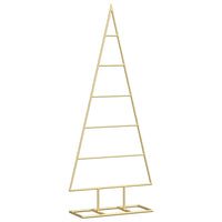 Albero di Natale in metallo con supporto Oro 90 cm 42019164