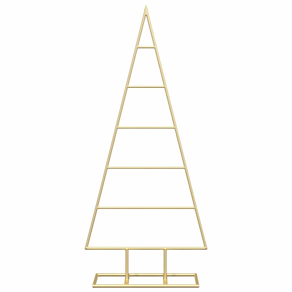 Albero di Natale in metallo con supporto Oro 90 cm 42019164