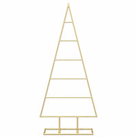 Albero di Natale in metallo con supporto-Decorazioni natalizie Oro 90 cm 546832