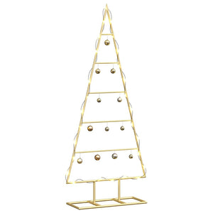 Albero di Natale in metallo con supporto Oro 90 cm 42019164