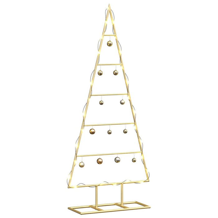 Albero di Natale in metallo con supporto Oro 90 cm 42019164