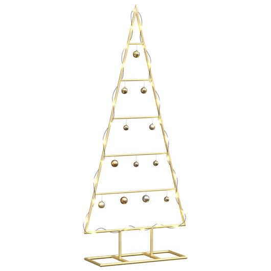 Albero di Natale in metallo con supporto-Decorazioni natalizie Oro 90 cm 546832