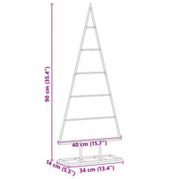 Albero di Natale in metallo con supporto Oro 90 cm 42019164