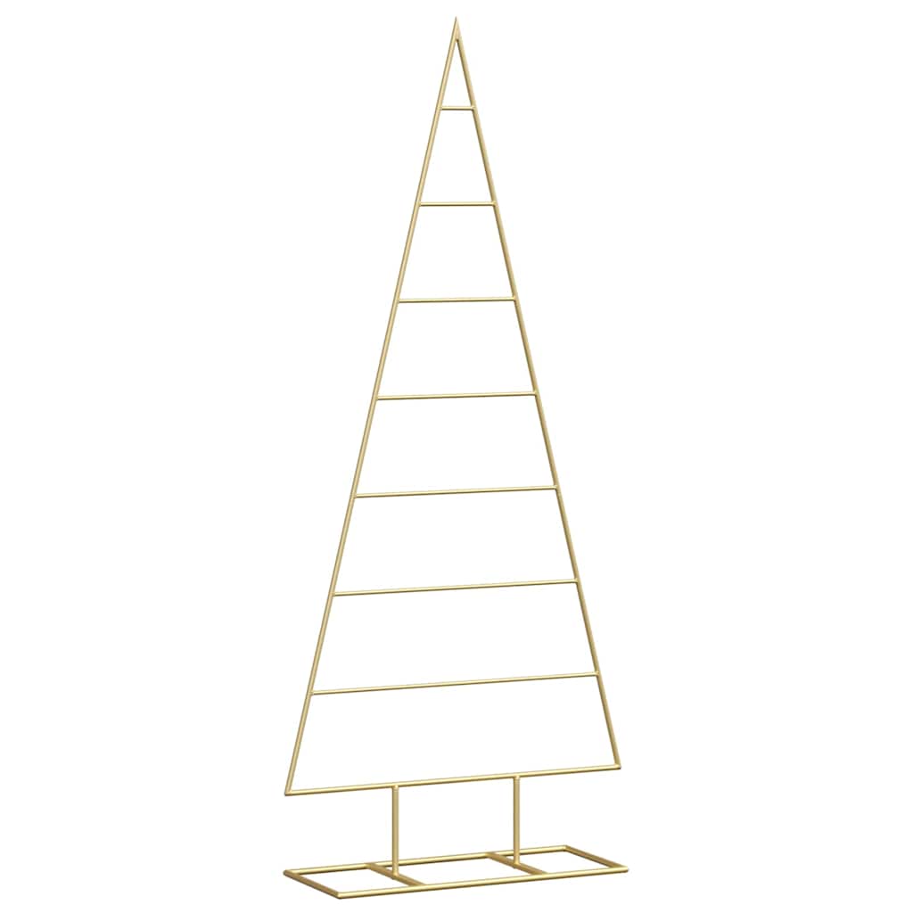 Albero di Natale in metallo con supporto Oro 125 cm 42019165
