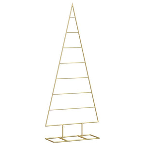 Albero di Natale in metallo con supporto Oro 125 cm 42019165