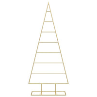 Albero di Natale in metallo con supporto Oro 125 cm 42019165