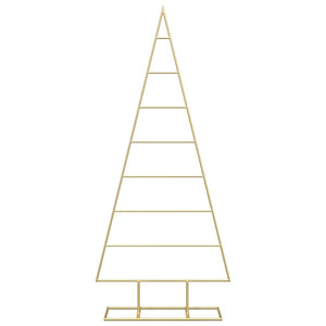Albero di Natale in metallo con supporto Oro 125 cm 42019165