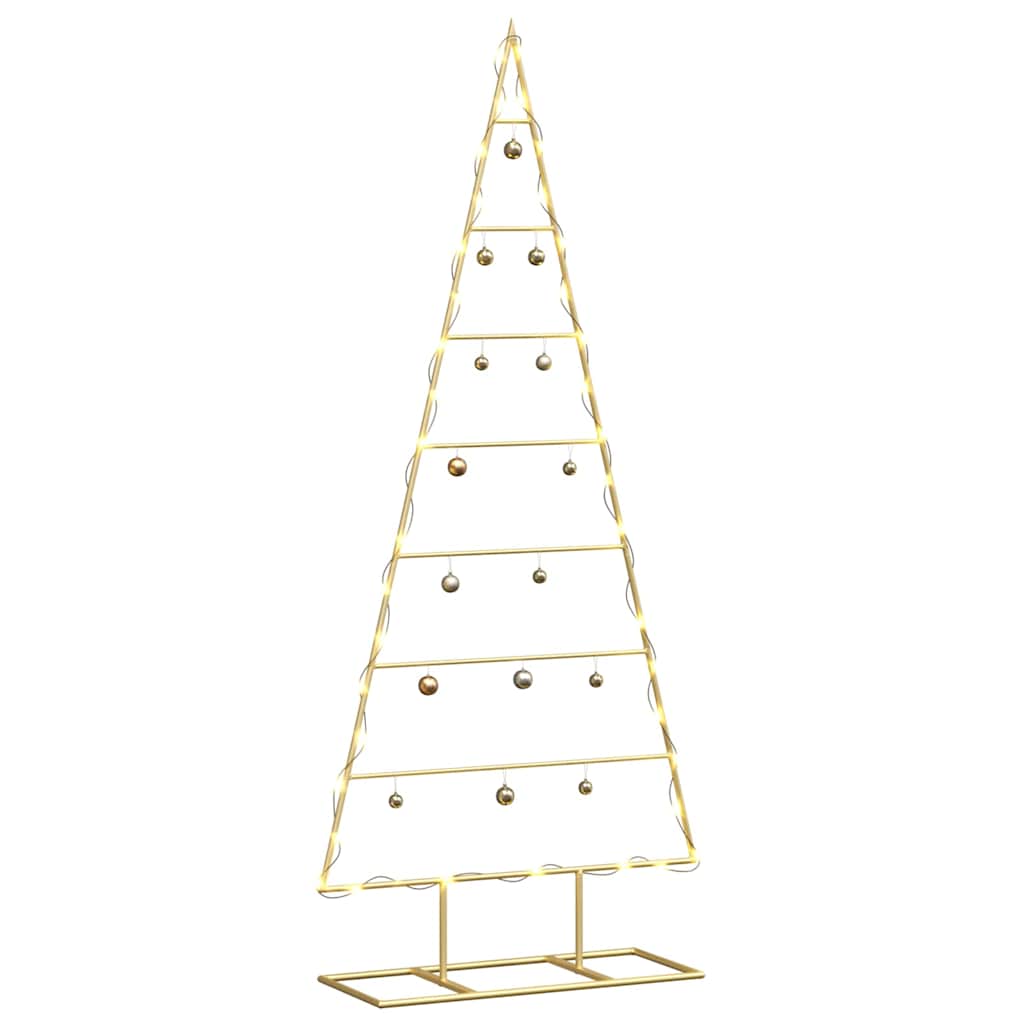 Albero di Natale in metallo con supporto Oro 125 cm 42019165