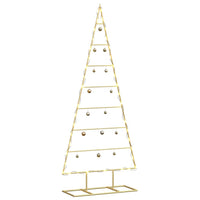 Albero di Natale in metallo con supporto Oro 125 cm 42019165