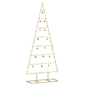 Albero di Natale in metallo con supporto Oro 125 cm 42019165
