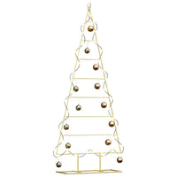 Albero di Natale in metallo con supporto Oro 150 cm 42019166