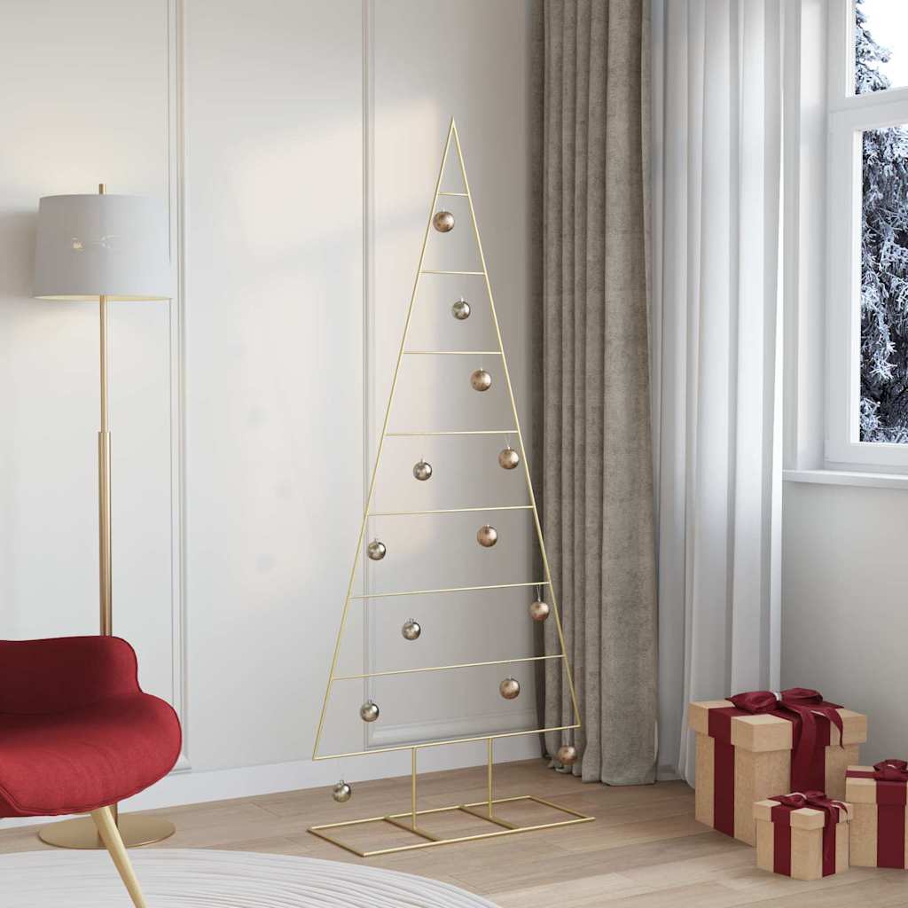 Albero di Natale in metallo con supporto Oro 180 cm 42019167