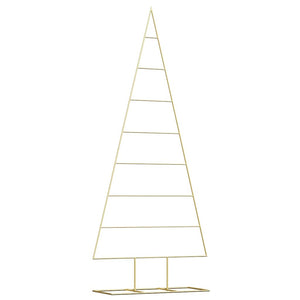 Albero di Natale in metallo con supporto-Decorazioni natalizie Oro 180 cm 786730
