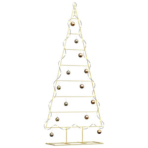 Albero di Natale in metallo con supporto-Decorazioni natalizie Oro 180 cm 786730