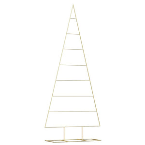 Albero di Natale in metallo con supporto Oro 210 cm 42019168