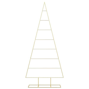 Albero di Natale in metallo con supporto Oro 210 cm 42019168