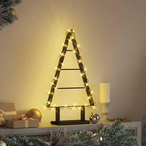 Albero di Natale in metallo con supporto Nero 60 cm Acciaio 42019169