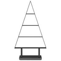 Albero di Natale in metallo con supporto-Decorazioni natalizie Nero 60 cm Acciaio 891576