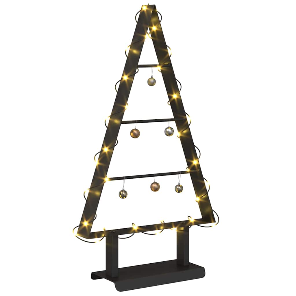 Albero di Natale in metallo con supporto Nero 60 cm Acciaio 42019169