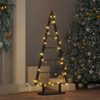 Albero di Natale in metallo con supporto Nero 90 cm Acciaio 42019170