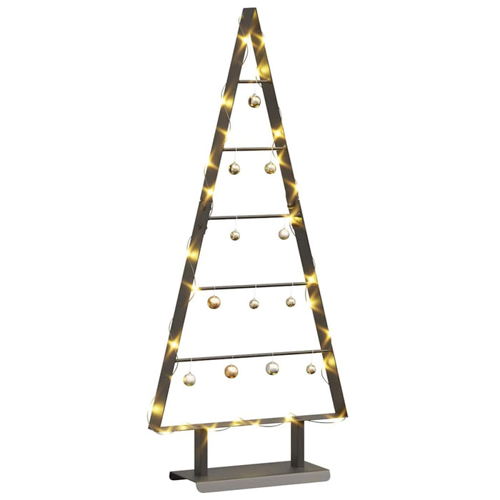 Albero di Natale in metallo con supporto Nero 90 cm Acciaio 42019170