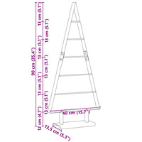Albero di Natale in metallo con supporto Nero 90 cm Acciaio 42019170