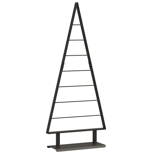 Albero di Natale in metallo con supporto-Decorazioni natalizie Nero 125 cm Acciaio 136389