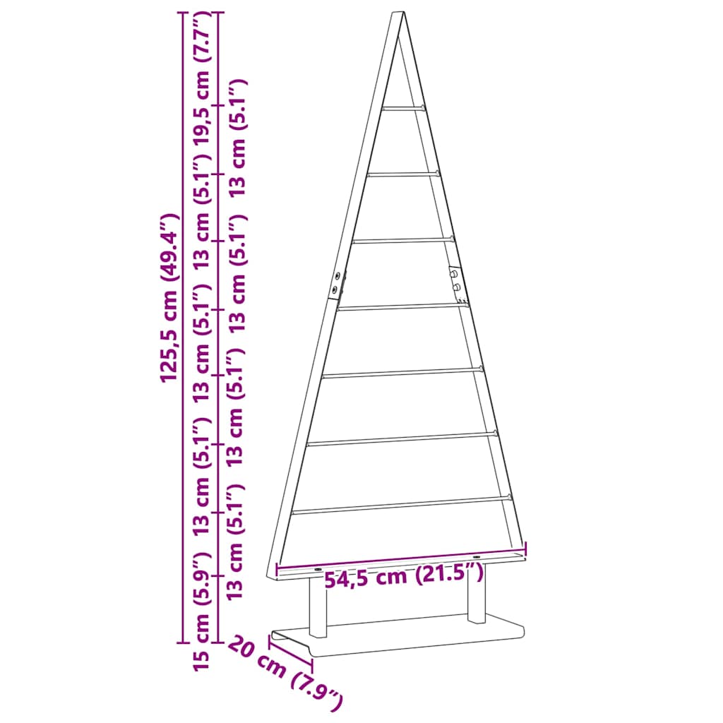Albero di Natale in metallo con supporto Nero 125 cm Acciaio 42019171