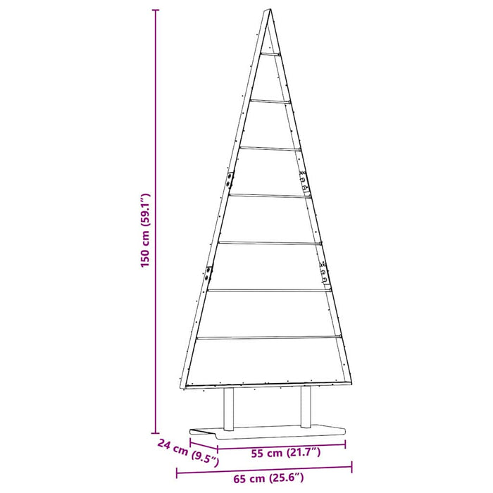 Albero di Natale in metallo con supporto Nero 150 cm Acciaio 42019172