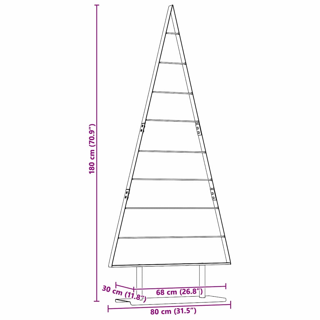 Albero di Natale in metallo con supporto Nero 180 cm Acciaio 42019173