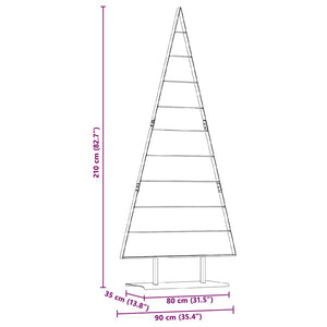 Albero di Natale in metallo con supporto Nero 210 cm Acciaio 42019174