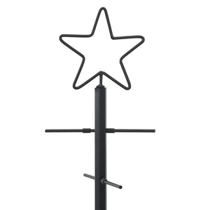 Albero di Natale in metallo con supporto Nero 60 cm 42019175