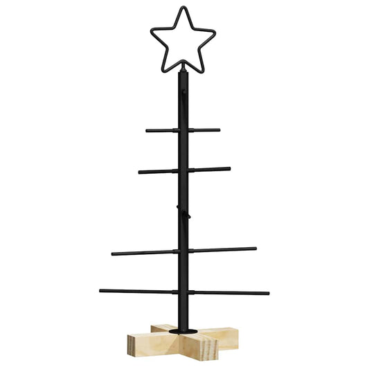 Albero di Natale in metallo con supporto Nero 60 cm 42019175