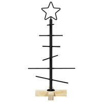 Albero di Natale in metallo con supporto Nero 60 cm 42019175