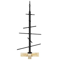 Albero di Natale in metallo con supporto Nero 60 cm 42019175