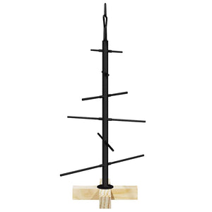 Albero di Natale in metallo con supporto Nero 60 cm 42019175
