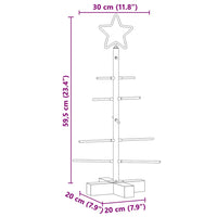 Albero di Natale in metallo con supporto Nero 60 cm 42019175