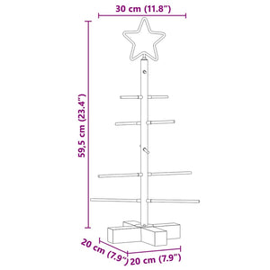 Albero di Natale in metallo con supporto Nero 60 cm 42019175