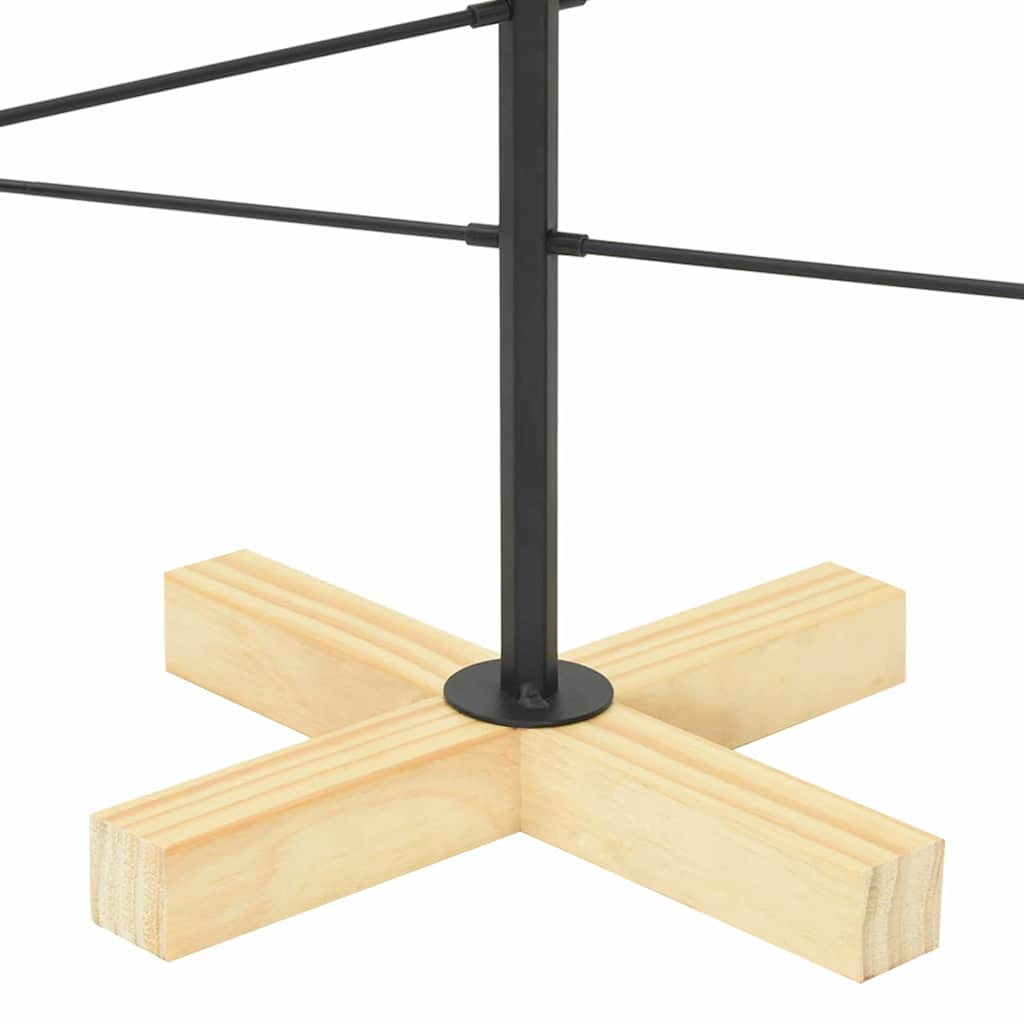 Albero di Natale in metallo con supporto-Decorazioni natalizie Nero 90 cm