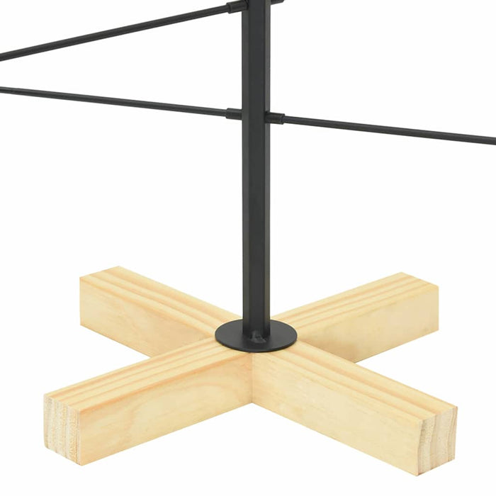 Albero di Natale in metallo con supporto Nero 90 cm 42019176